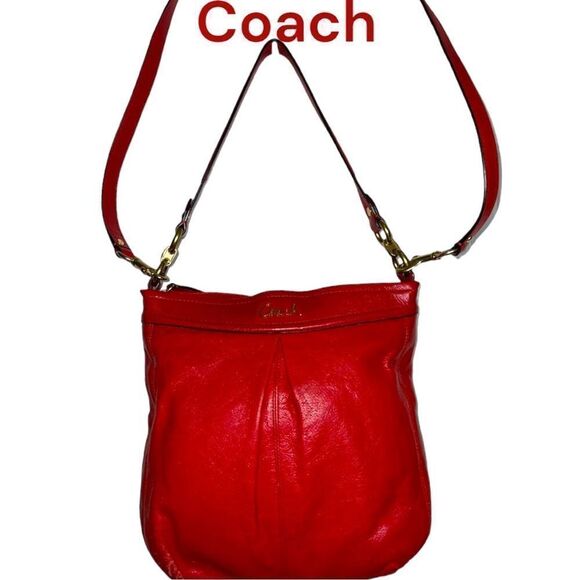 Coach candy apple red hobo bag! Euc! - Picture 3 of 17